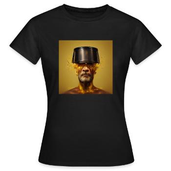 Or liquide - T-shirt Femme - noir - Devant - AI Model Female 172 dark (172cm)