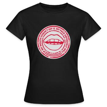 Mon visage le fera certainement - T-shirt Femme - noir - Devant - AI Model Female 172 dark (172cm)