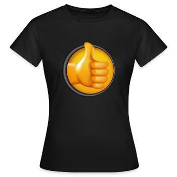 Thumb up - Frauen T-Shirt - Schwarz - Vorne - AI Model Female 172 dark (172cm)