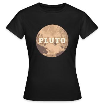 Pluto Planet - Frauen T-Shirt - Schwarz - Vorne - AI Model Female 172 dark (172cm)