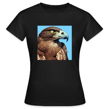 Adlerkopf-Illustration - Frauen T-Shirt - Schwarz - Vorne - AI Model Female 172 dark (172cm)
