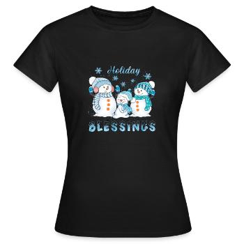 Bénédictions des Fêtes - T-shirt Femme - noir - Devant - AI Model Female 172 dark (172cm)