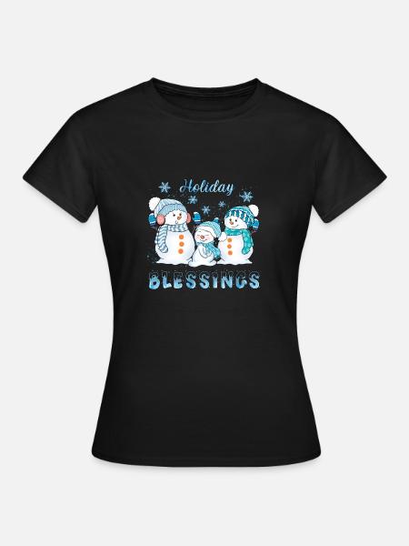 Holiday Blessings - Frauen T-Shirt - Schwarz