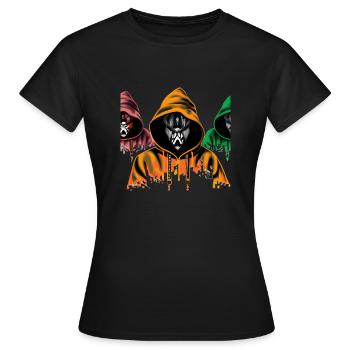 Hood - Women's T-Shirt - black - Front - AI Model Female 172 dark (172cm)