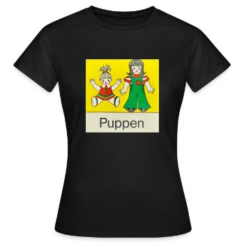 Puppen - Frauen T-Shirt - Schwarz - Vorne - AI Model Female 172 dark (172cm)