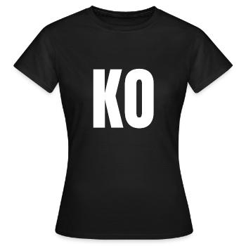 KO motif - T-shirt Femme - noir - Devant - AI Model Female 172 dark (172cm)