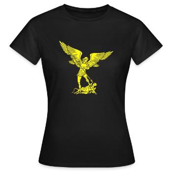 Michael Erzengel Heiliger Christlicher Engel Heiliger Heiliger Snkt - Frauen T-Shirt - Schwarz - Vorne - AI Model Female 172 dark (172cm)