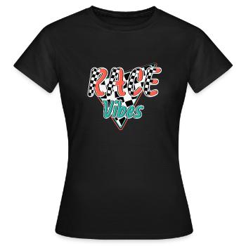 Vibrations de course - T-shirt Femme - noir - Devant - AI Model Female 172 dark (172cm)