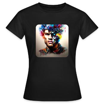 His deep rolling - Women's T-Shirt - black - Front - AI Model Female 172 dark (172cm)