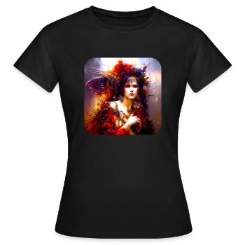 Gefallen Gothic Angel - Frauen T-Shirt - Schwarz - Vorne - AI Model Female 172 dark (172cm)