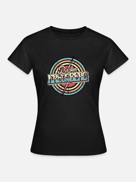 Kreuzberg Berlin Retro - Frauen T-Shirt - Schwarz