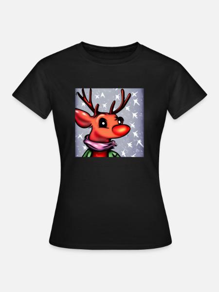 Rudolph - Frauen T-Shirt - Schwarz