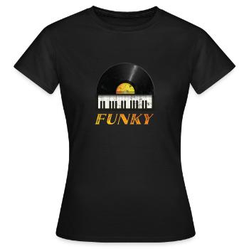 Funky Vintage - Frauen T-Shirt - Schwarz - Vorne - AI Model Female 172 dark (172cm)