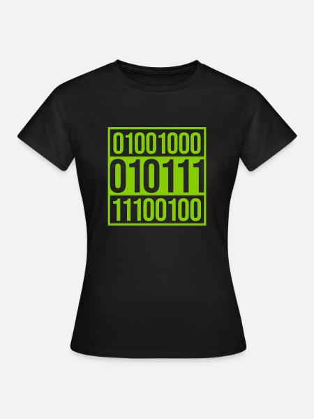 Binär Code Programm Sprache - Frauen T-Shirt - Schwarz