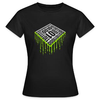 Binary Code Program Language - Women's T-Shirt - black - Front - AI Model Female 172 dark (172cm)