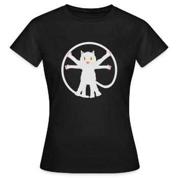 Léonard de Kitty - T-shirt Femme - noir - Devant - AI Model Female 172 dark (172cm)