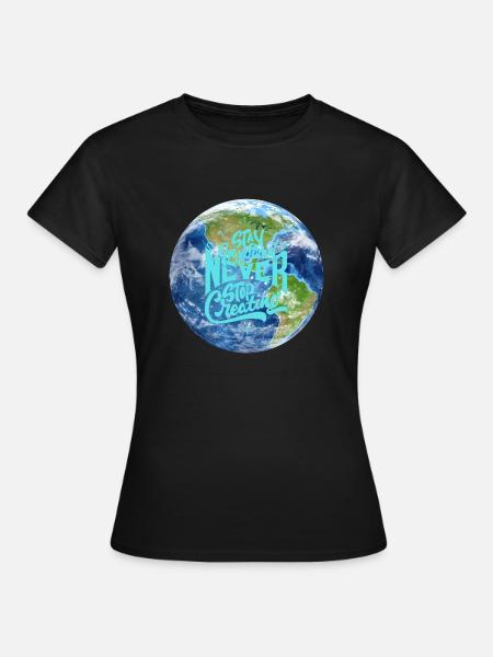 Planet Erde - Frauen T-Shirt - Schwarz