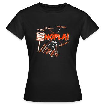 hopla Alsace strasbourg bas-rhin haut-rhin - T-shirt Femme - noir - Devant - AI Model Female 172 dark (172cm)