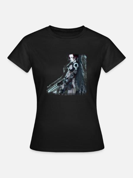 Anime Cyborg Mädchen - Frauen T-Shirt - Schwarz