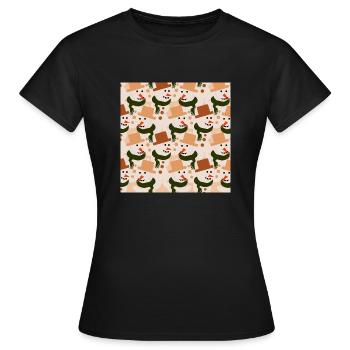 Bonhommes - T-shirt Femme - noir - Devant - AI Model Female 172 dark (172cm)
