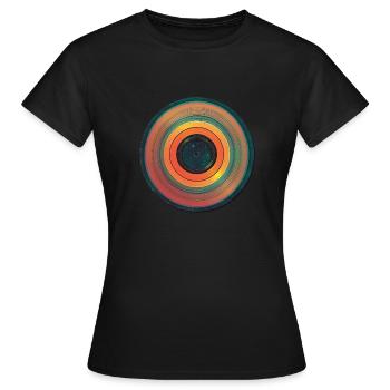 Musique Galaxy Record - T-shirt Femme - noir - Devant - AI Model Female 172 dark (172cm)