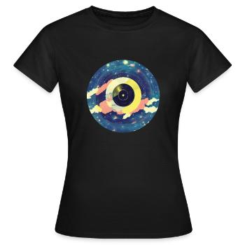 Enregistrement de musique Galaxy - T-shirt Femme - noir - Devant - AI Model Female 172 dark (172cm)