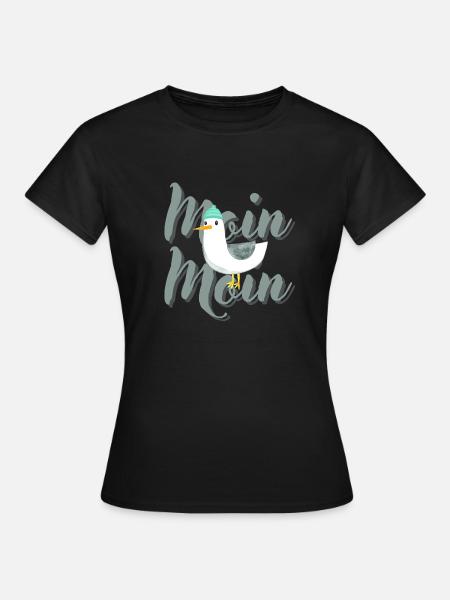 Moin Moin - Frauen T-Shirt - Schwarz