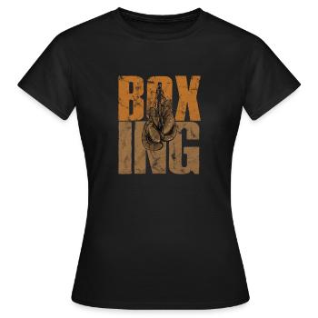 Gants de boxe Boxe - T-shirt Femme - noir - Devant - AI Model Female 172 dark (172cm)