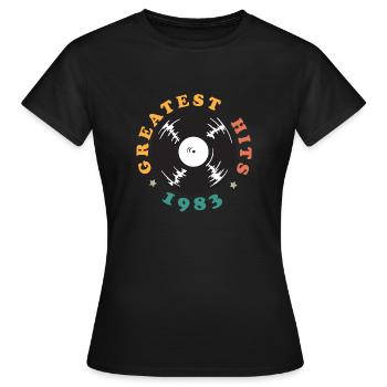 Greatest Hits de 1983 - T-shirt Femme - noir - Devant - AI Model Female 172 dark (172cm)
