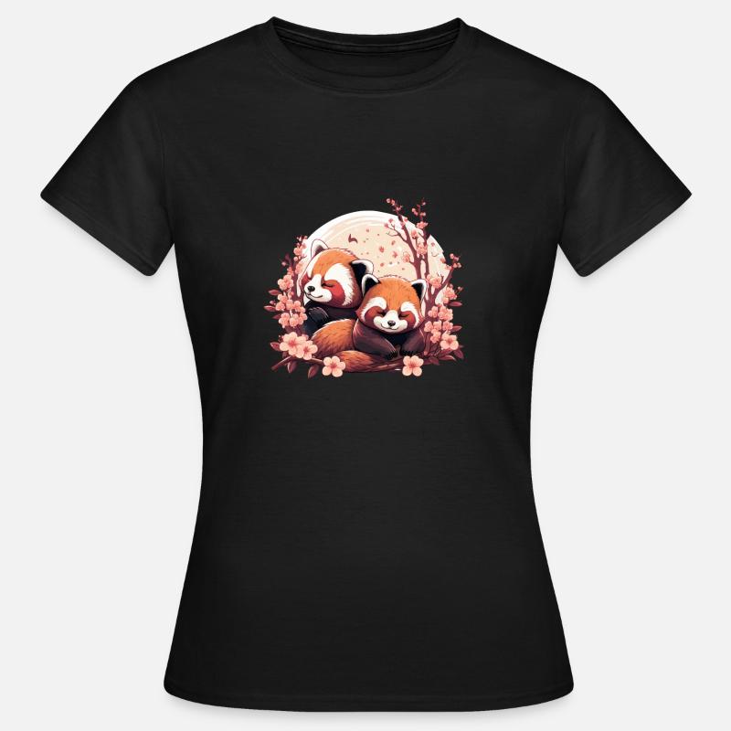 Sleeping Red Pandas - Women's T-Shirt - black