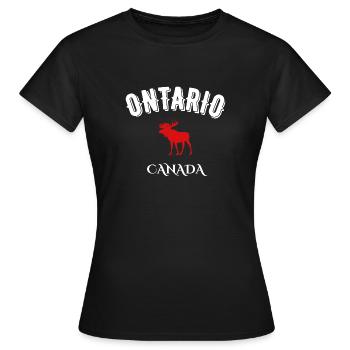 Ontario Kanada - Frauen T-Shirt - Schwarz - Vorne - AI Model Female 172 dark (172cm)