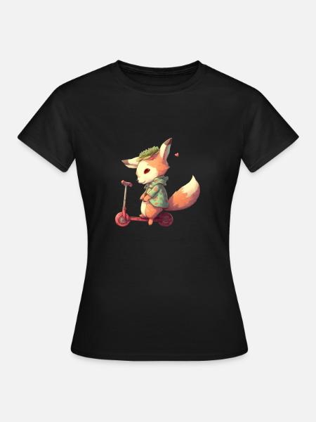 Fox Roller - Frauen T-Shirt - Schwarz