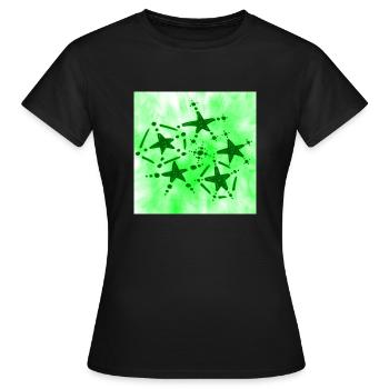 5 ÉTOILES VERT SOURIANT - T-shirt Femme - noir - Devant - AI Model Female 172 dark (172cm)