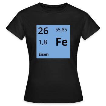Eisen - Frauen T-Shirt - Schwarz - Vorne - AI Model Female 172 dark (172cm)