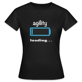 Agilité Chargement... - T-shirt Femme - noir - Devant - AI Model Female 172 dark (172cm)