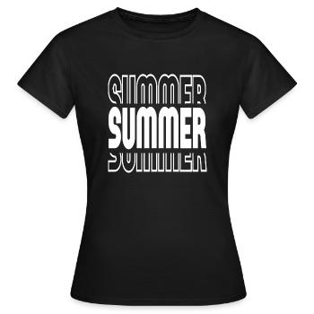 Summer - Frauen T-Shirt - Schwarz - Vorne - AI Model Female 172 dark (172cm)