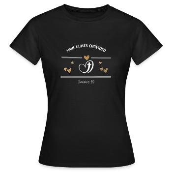 Christian Design Make heaven crowded - Women's T-Shirt - black - Front - AI Model Female 172 dark (172cm)