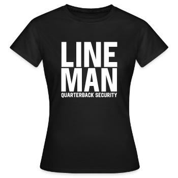 Lineman Quarterback Sicherheit - Frauen T-Shirt - Schwarz - Vorne - AI Model Female 172 dark (172cm)