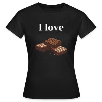 I love brownies - Frauen T-Shirt - Schwarz - Vorne - AI Model Female 172 dark (172cm)