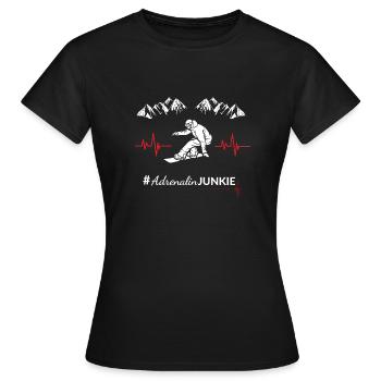 Tolles Design für Snowboarder und AdrenalinJunkies - Frauen T-Shirt - Schwarz - Vorne - AI Model Female 172 dark (172cm)