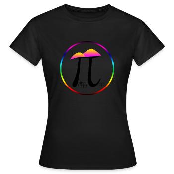 Champignons Trippy Top Arc-en-ciel - T-shirt Femme - noir - Devant - AI Model Female 172 dark (172cm)