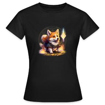 Corgi Druide - Frauen T-Shirt - Schwarz - Vorne - AI Model Female 172 dark (172cm)