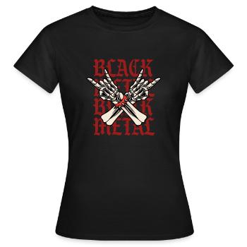 Black metal - Women's T-Shirt - black - Front - AI Model Female 172 dark (172cm)