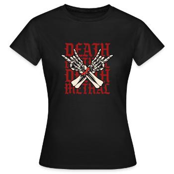 Death Metal - Frauen T-Shirt - Schwarz - Vorne - AI Model Female 172 dark (172cm)