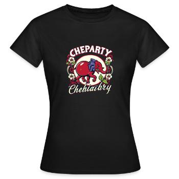 CheParty Elephant - Frauen T-Shirt - Schwarz - Vorne - AI Model Female 172 dark (172cm)