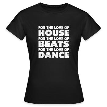 Pour l’amour Grunge blanc - T-shirt Femme - noir - Devant - AI Model Female 172 dark (172cm)