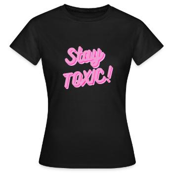 Restez toxique - T-shirt Femme - noir - Devant - AI Model Female 172 dark (172cm)
