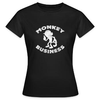Monkey Business - Women's T-Shirt - black - Front - AI Model Female 172 dark (172cm)