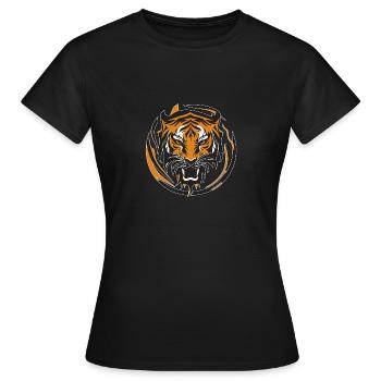 Fierce tiger - Women's T-Shirt - black - Front - AI Model Female 172 dark (172cm)