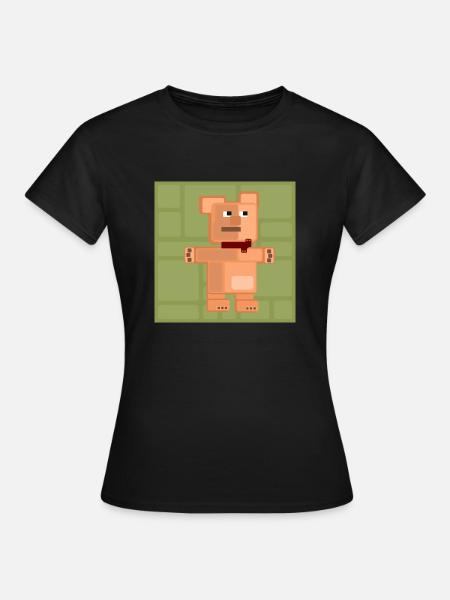 PixelArt Bär - Frauen T-Shirt - Schwarz